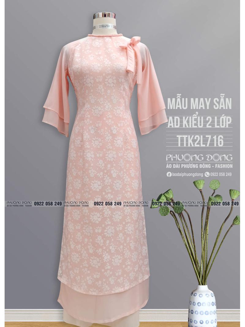 Áo Dài Phom Trẻ 2 Lớp 4 Tà TTK2L716